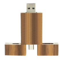 Custom Logo Wood Wooden Otg USB   8GB 16GB 32GB Memorias Wood Otg Usb Flash Drive